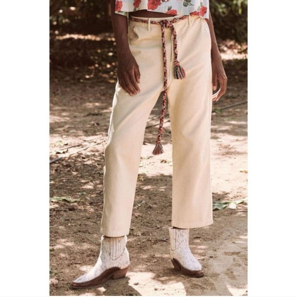 The Great. | Ranger Cropped Chino Pants In Washed Khaki Size 27